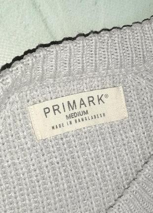 🎁1+1=3 фирменный светло-серый мужской свитер джемпер primark, размер 46 - 484 фото