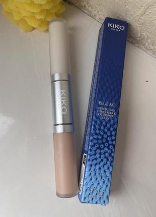 Консилер праймер kiko blue me perfecting concealer eye primer duo 03 medium1 фото