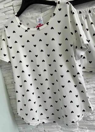 Молодежная пижама- футболка + шорты🖤 одежда для дома и сна3 фото