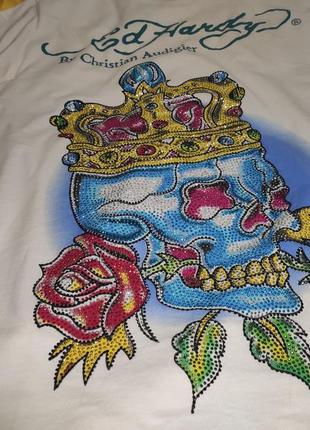 Стильная новая сток брендовая футболка.ed hardy.м-л.унисекс8 фото