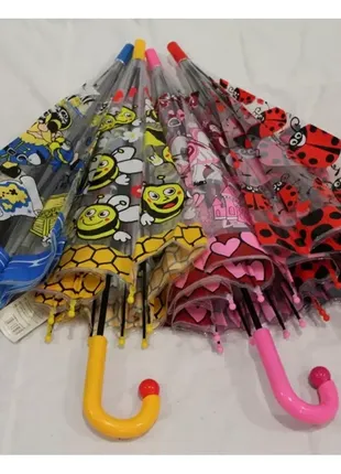 Зонт, зонт детский грибком, спицы карбон, анти-ветер, желтый, 331