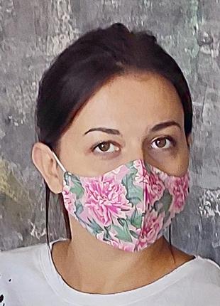 Защитная маска для лица, размер s-m цветы (smm_20s053)1 фото