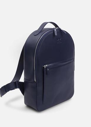 Рюкзак городской кожаный темно-синий groove m1 фото