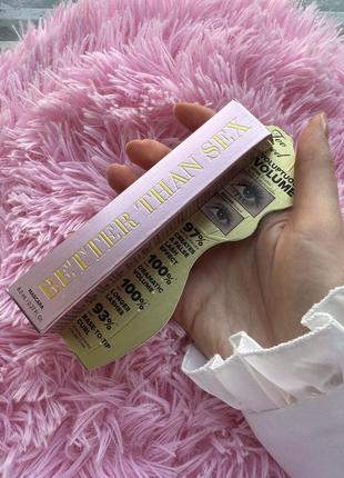 Туш для обʼєму вій too faced better than sex mascara2 фото