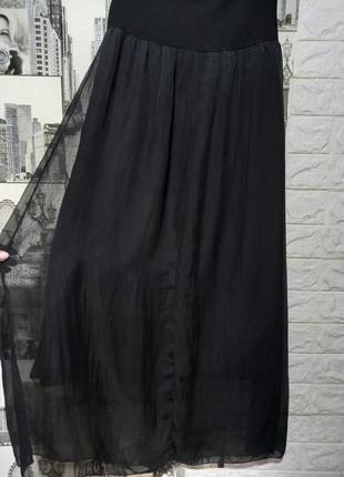 Шелковая юбка макси/ юбка/ платье/ сарафан 100% натуральный шелк ambra/ италия10 фото