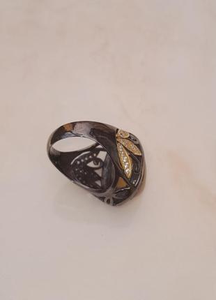 Серебряное кольцо с натуральным опалом3 фото