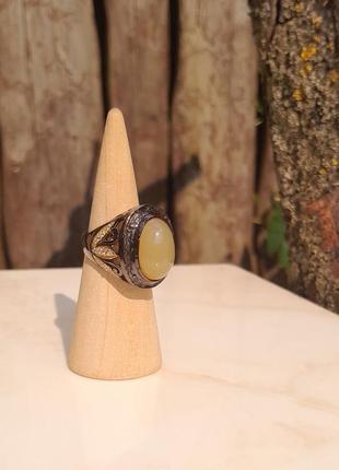 Серебряное кольцо с натуральным опалом2 фото