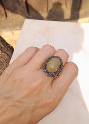 Серебряное кольцо с натуральным опалом