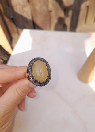 Серебряное кольцо с натуральным опалом5 фото