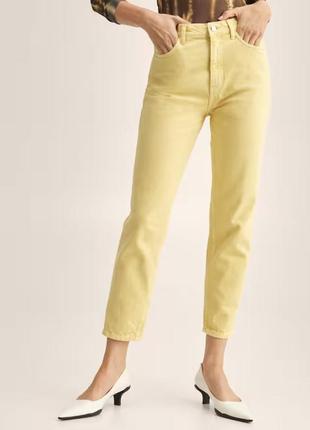 Жіночі жовті джинси mango1 фото