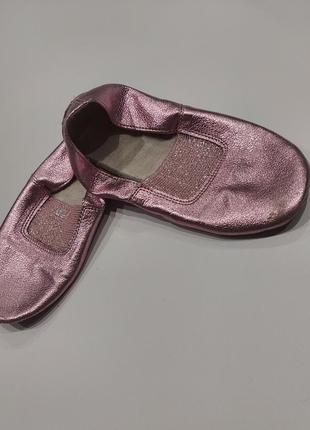 Чешки для танцев розовое серебро 29-30 размер, 19 см стелька2 фото