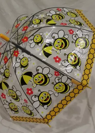 Зонт, зонт детский грибком, спицы карбон, анти-ветер, желтый, 331