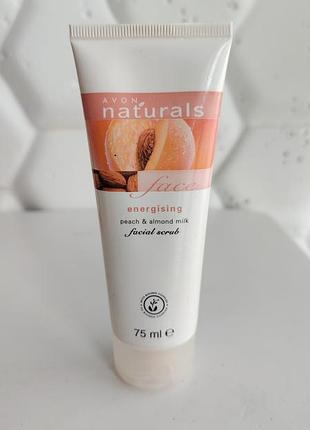 Скраб для лица эйвон персик и миндальное молоко avon naturals