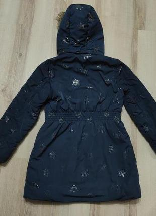 Удлиненная куртка vrs на синтепоне-100, куртка-пальто на синтепоне на 7-8 лет3 фото