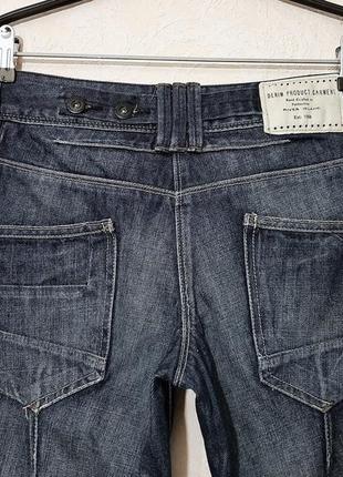 River island cтильные женские джинсы синие с манжетами на кнопках бойфренды size 8/31 р487 фото