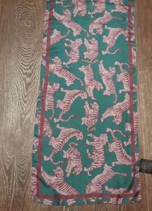 100% шелк шифоновый шарф с тиграми от avon7 фото
