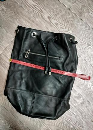 Рюкзак натуральна шкіра чорний anga rubik mohito8 фото