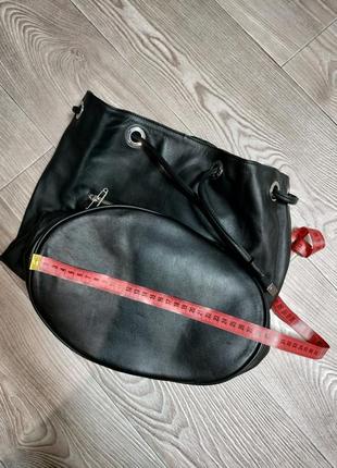 Рюкзак натуральна шкіра чорний anga rubik mohito10 фото