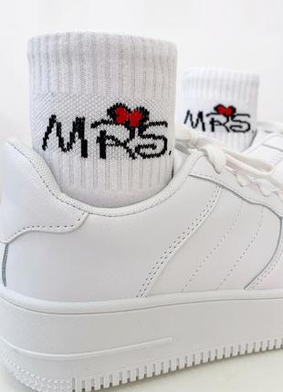 Женские носки носочки мистерс микки минни маус короткие средние белые хлопок