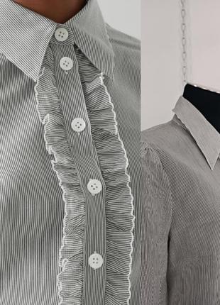 Блуза  в тонкую полоску хлопок с шёлком l.k. bennett , 40/m3 фото