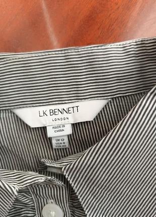 Блуза  в тонкую полоску хлопок с шёлком l.k. bennett , 40/m4 фото