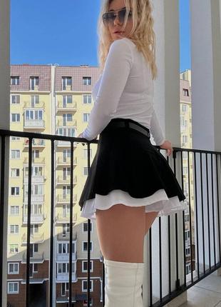 Трендовая юбка-шорты женская, мини юбка ( мод 143 )3 фото