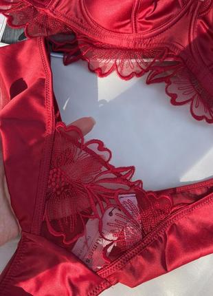 Червоний комплект білизни satine darlings від intimissimi9 фото
