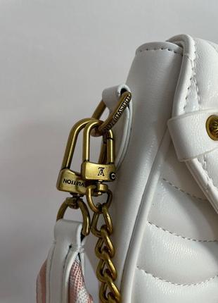 Сумка в стиле louis vuitton new wave multi pochette bag white/gold4 фото