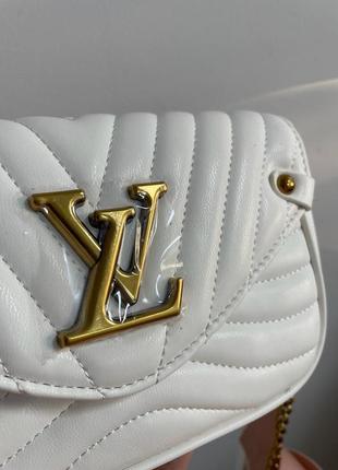 Сумка в стиле louis vuitton new wave multi pochette bag white/gold3 фото