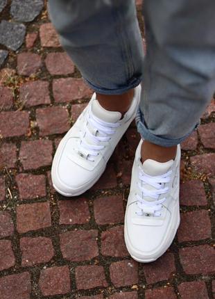 😍shanel sneakers white😍кроссовки женские шанель.2 фото