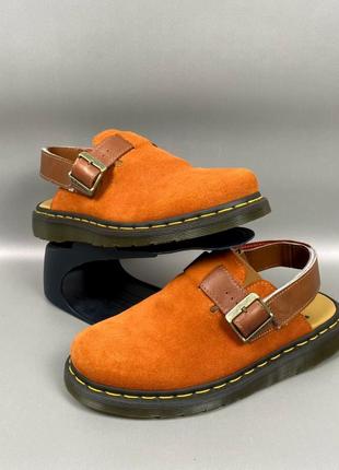 Dr.martens jorge ii suede & leather slingback mules3 фото