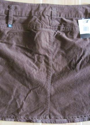 Новая микровельветовая юбка "calvin klein" р. 33 коттон 98 %2 фото