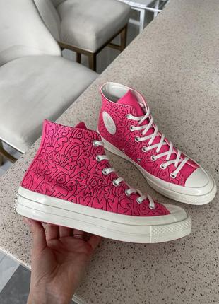 Кеды converse chuck 70 розовые ориганил 38 кожаные6 фото