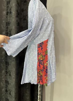 Женская летняя рубашка с элементами петчворк joe brouns6 фото