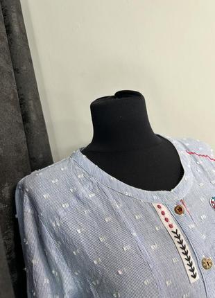 Женская летняя рубашка с элементами петчворк joe brouns8 фото