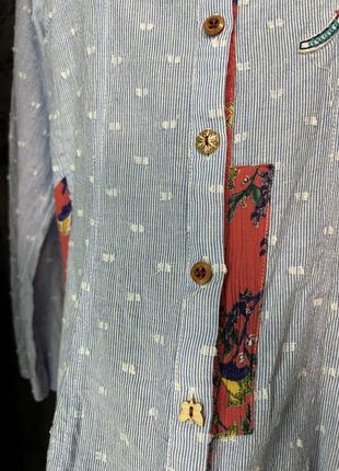 Женская летняя рубашка с элементами петчворк joe brouns4 фото
