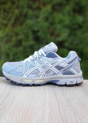 Asics gel kahana 8 серые с белым кроссовки мужские ассикс весенние летние демисезонные низкие кожа кожа кожаные сетка легкие текстильные топ качество10 фото