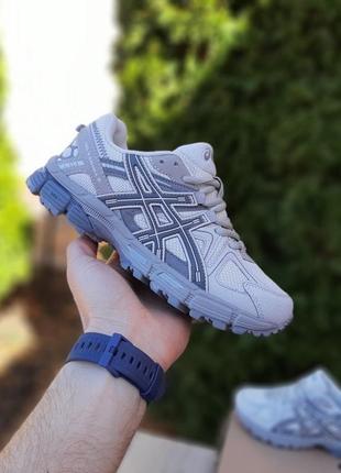 Asics gel kahana 8 светло серые кроссовки мужские акс весенние летние демисезонные низкие кожа кожа кожаные сетка легкие текстильные топ качество8 фото