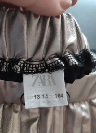 Zara, юбка, юбка плиссе для девочки праздничная3 фото