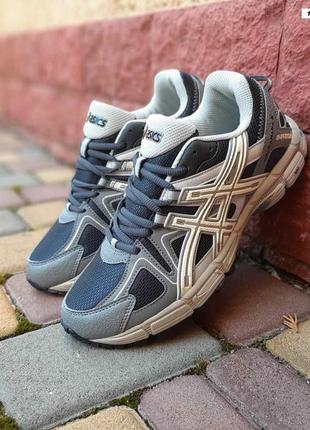 Asics gel kahana 8 серые кроссовки мужские акс весенние летние демисезонные демисезон низкие кожа кожа кожаные сетка легкие текстильные топ качество