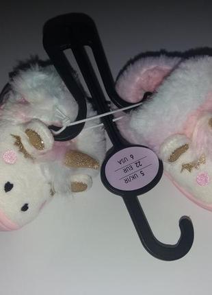 Тапочки с мехом primark с прошитой подошвой 22 (uk 5)