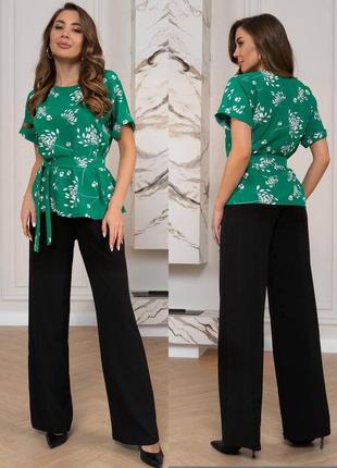 Жіночий ошатний костюм арт. s-v 5/17/0041 блузка+ брюки (s, m, l, xl, 2xl розмір)