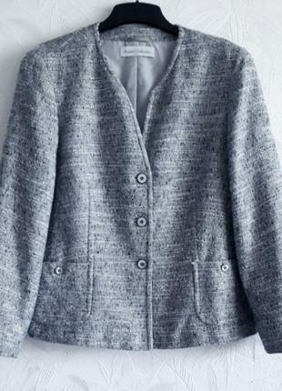 Стильний сріблястий піджак, 48-50, акрил, віскоза, поліестер, franco callegari2 фото