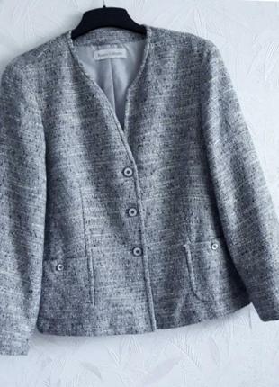 Стильний сріблястий піджак, 48-50, акрил, віскоза, поліестер, franco callegari