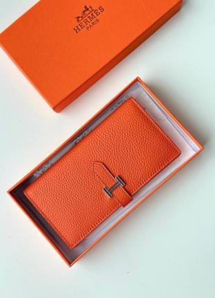 Кошелек hermès размер: 19*10 cm кожа  комплект упаковки hermes-коробка, пыльник, карта6 фото