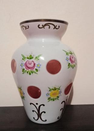 Вінтажна ваза, подвійне скло2 фото