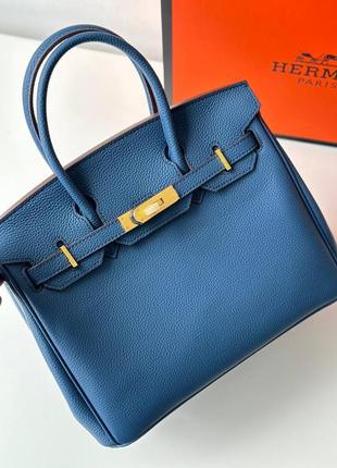 Сумка hermes birkin шикарная мягкая кожа 30 cm в комплекте коробка, пыльник, лента, подвеска.