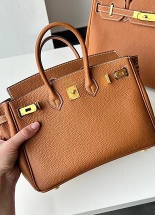 Сумка hermes birkin шикарная мягкая кожа 25 cm в комплекте коробка, пыльник, лента, подвеска.