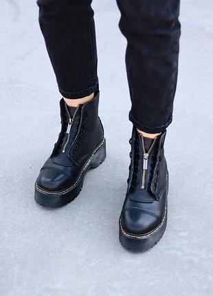 ♣️dr. martens sinclair black zip♣️ботинки мартинсы женские, весна-осень