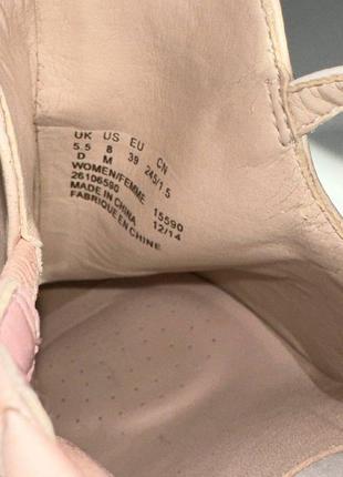 Кожаные английские босоножки туфли clarks на необычном каблуке6 фото
